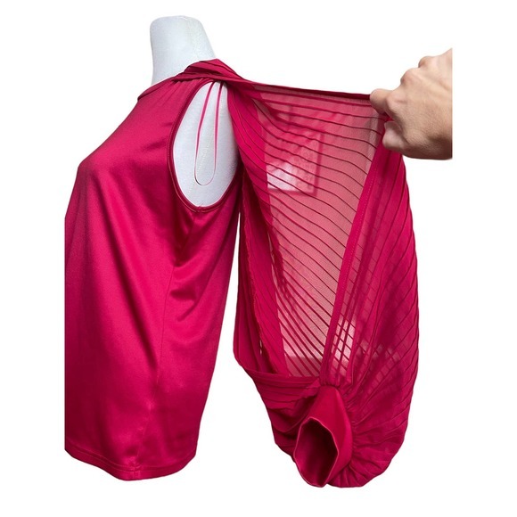 Joseph A Qu'est-ce Que C'est Silk Blouse Women's Size Medium Cranberry Red - Picture 3 of 10
